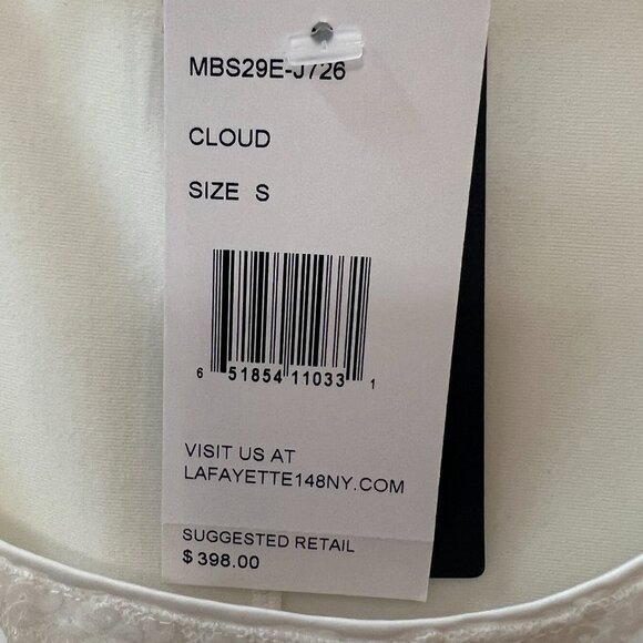 NWT LAFAYETTE 148 NEW YORK- NEW Sequin Stretch Tank Top-White/Cloud-Size Small - Picture 11 of 15